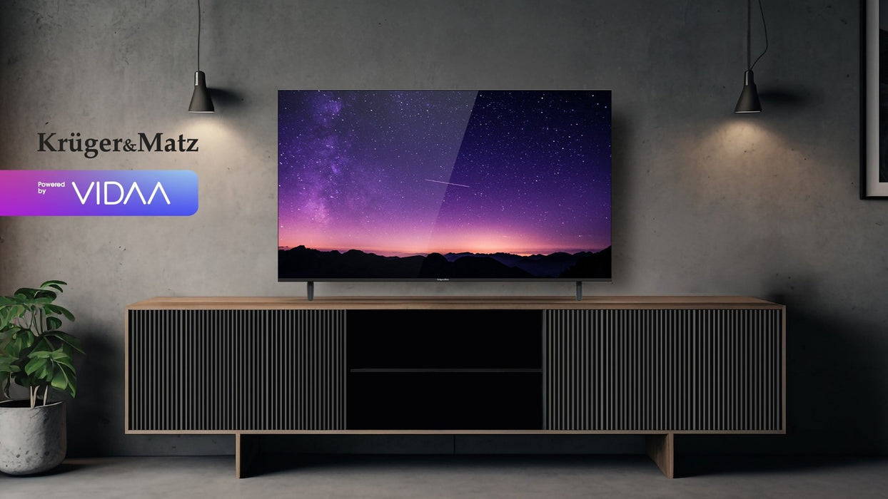 Krüger&Matz KM0255UHD-V3 139 см (55") UHD Smart TV Wi-Fi Черен