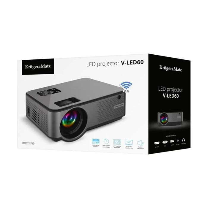 Kruger & Matz V-LED60 проектор LED FullHD Wi-Fi 1080p