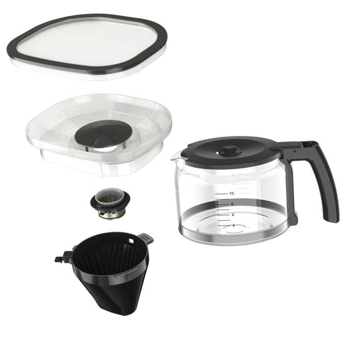 Krups KM832810 Grind & Brew, метална мелачка, 3 степени на смилане, дигитален дисплей, таймер, 1.25 л