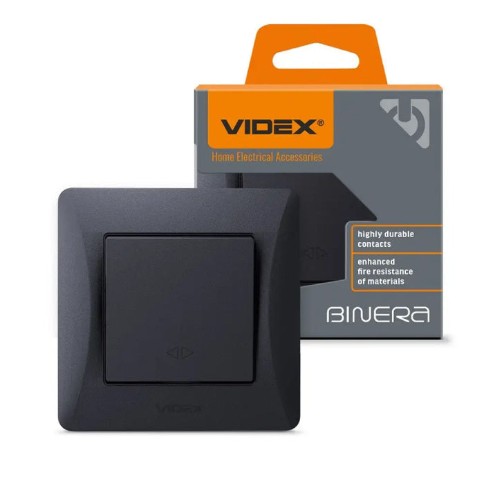 КРЪСТАТ КЛЮЧ 10А VF-BNSW1I-BG BINERA VIDEX - ГРАФИТ
