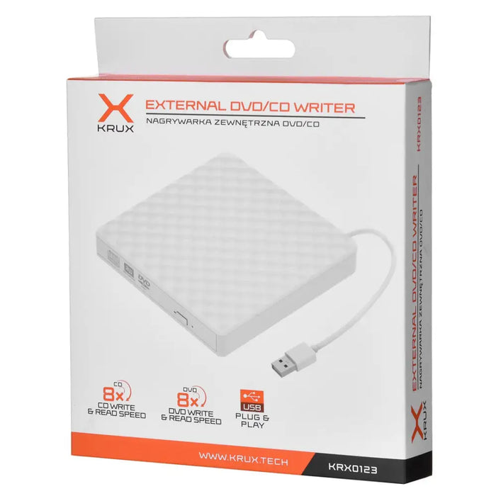 KRUX DVD преносимо устройство Бяло