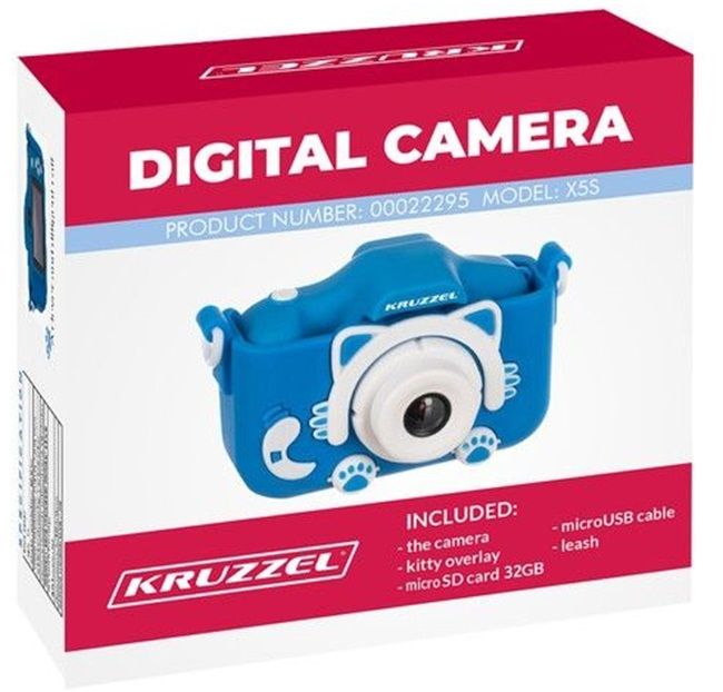 Детска играчкa Kruzzel - Цифров фотоапарат, син