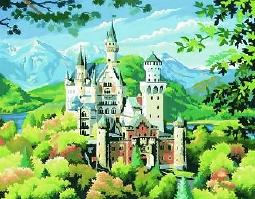 Творчески комплект за рисуване KSG Crafts - Шедьовър, Замъкът Нойшванщайн