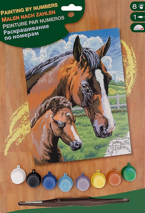 Творчески комплект за рисуване KSG Crafts - Шедьовър, Коне