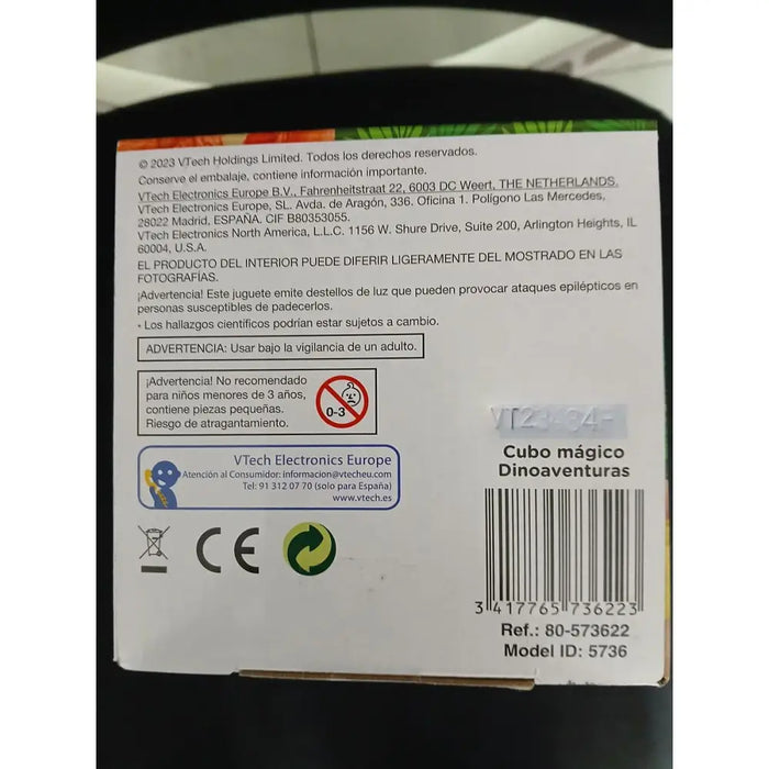Кубче на Рубик Vtech Dinoadventures 11,5 x 11,5 x 21,6 cm