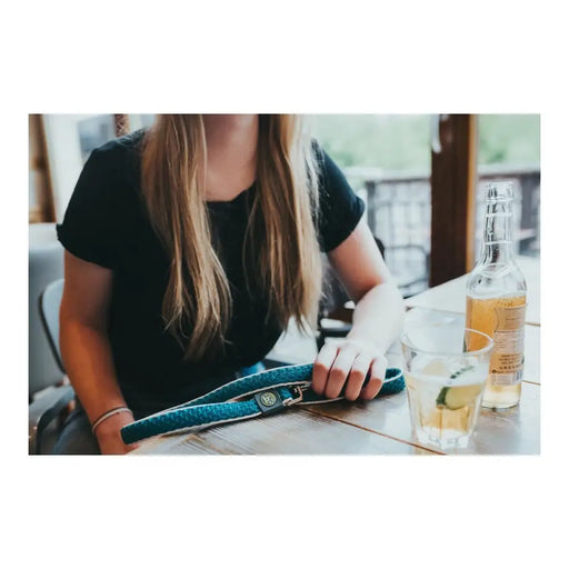 Кучешка Каишка Hunter HILO цвят тюркоаз 200 cm