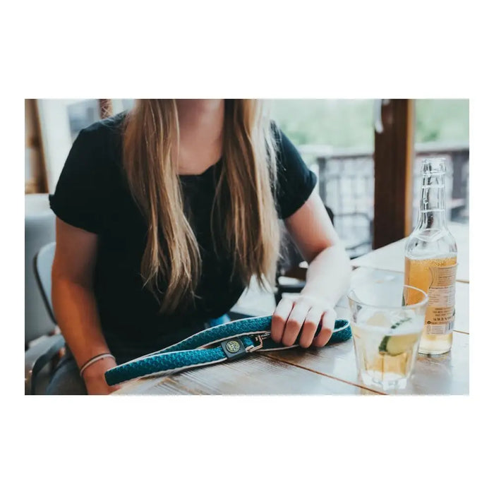 Кучешка Каишка Hunter HILO цвят тюркоаз 200 cm