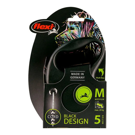 Кучешка Каишка Flexi BLACK DESIGN 5 m Размер М Silver