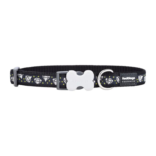 Кучешки Нашийник Red Dingo Diamond 20-32 cm Черен