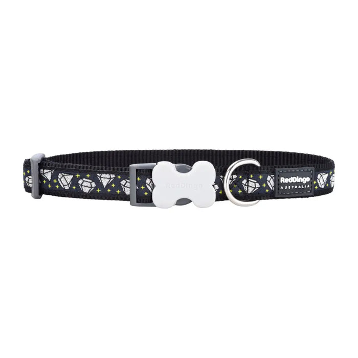 Кучешки Нашийник Red Dingo Diamond 20-32 cm Черен