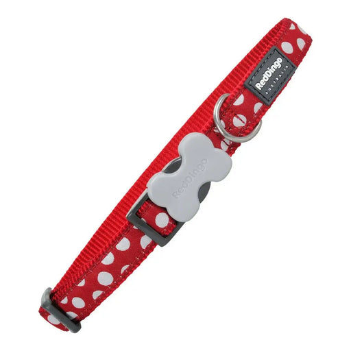 Кучешки Нашийник Red Dingo Грах (1,2 x 20-32 cm)