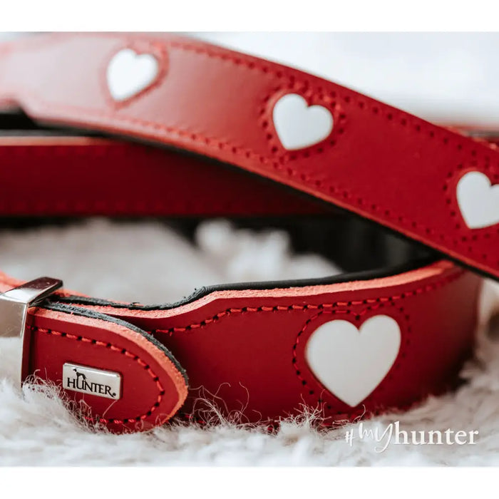 Кучешки Нашийник Hunter Love S/M 35-40 cm Rojo/Blanco