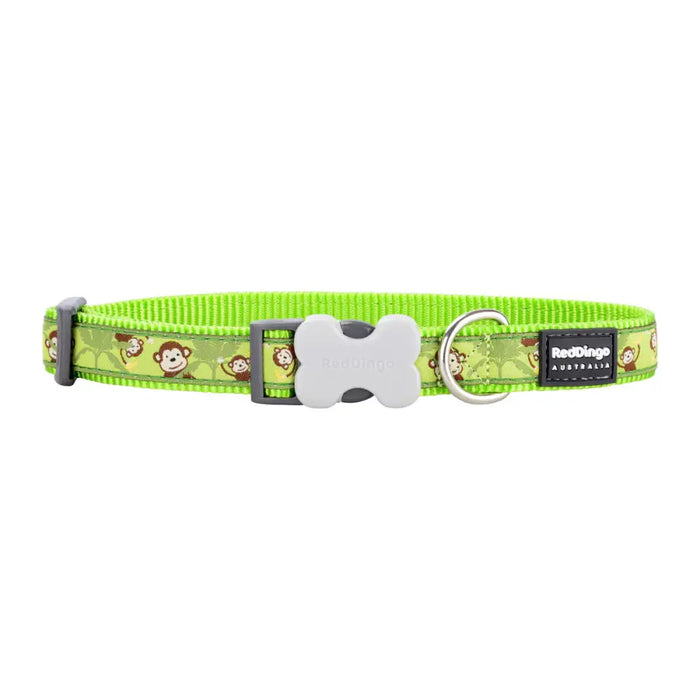 Кучешки Нашийник Red Dingo STYLE MONKEY LIME GREEN 41-63 cm