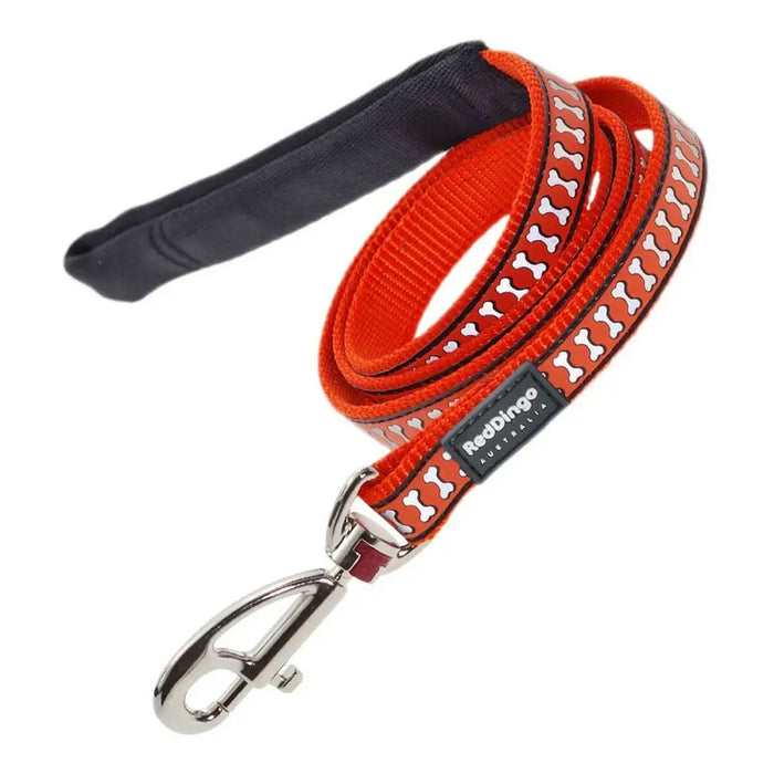 Кучешка Каишка Red Dingo Светлоотразителен Оранжев (1,2 x