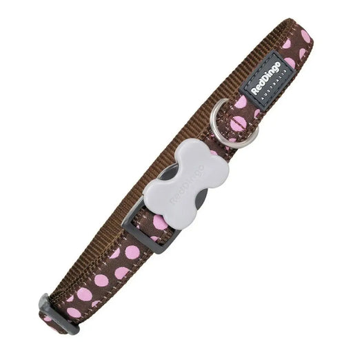 Кучешки Нашийник Red Dingo Style Розов Грах (2,5 x 41-63 cm)