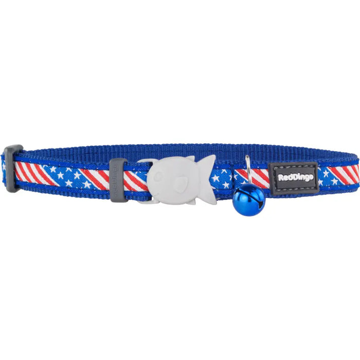 Кучешки Нашийник Red Dingo STYLE US FLAG 41-63 cm