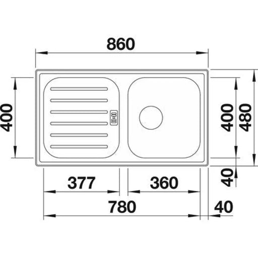 КУХНЕНСКА МИВКА BLANCO FLEX PRO 45S ЛЯВА 86Х48Х15.5