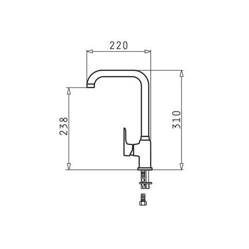 Кухненски смесител Pyramis Silvio Duo 090929638 Гранит