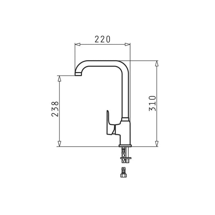 Кухненски смесител Pyramis Silvio Duo 090929638 Гранит