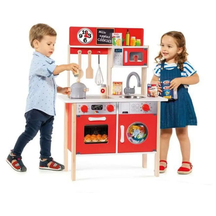 Кухня Играчка Moltó 21292 Дървен Червен (10 pcs)