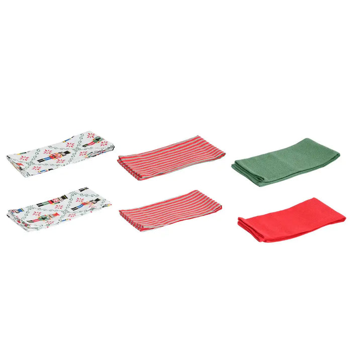 Кухненска Кърпа за Почистване Home ESPRIT Червен Зелен