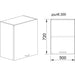 КУХНЕНСКИ ШКАФ ГОРЕН РЕД С ВРАТА И РАФТ IRIM 50X30X72 СМ