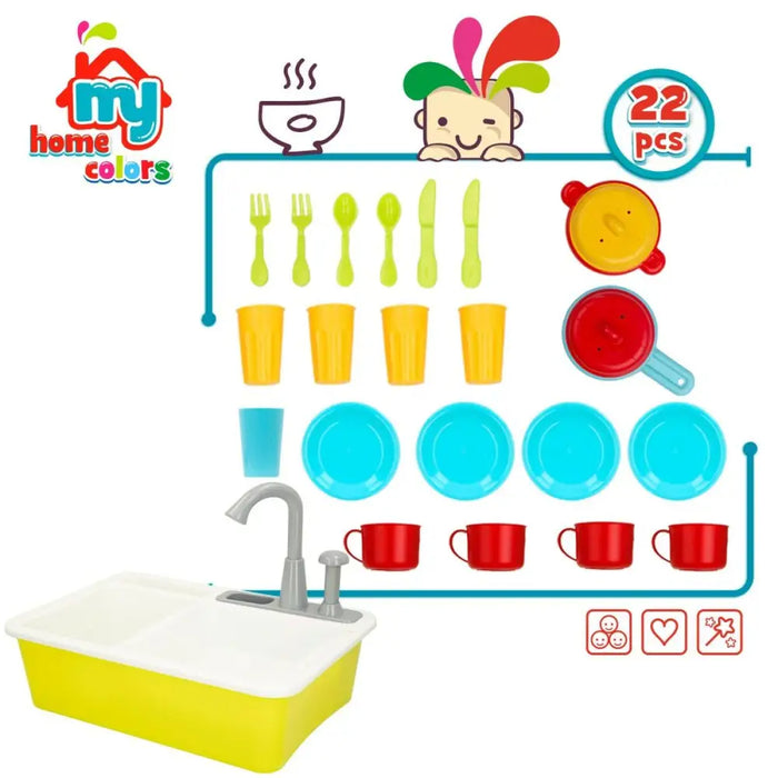 Кухня Играчка Colorbaby 22 Части 42 x 29 x 28 cm Аксесоари