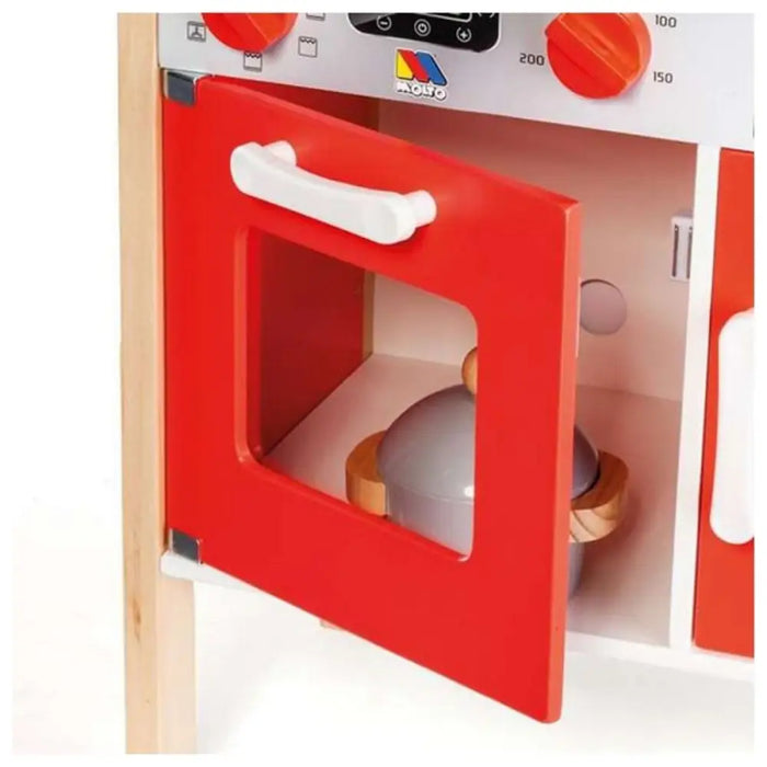 Кухня Играчка Moltó 21292 Дървен Червен (10 pcs)
