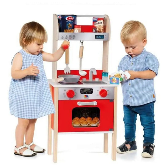 Кухня Играчка Moltó 21293 Дървен Червен (10 pcs)