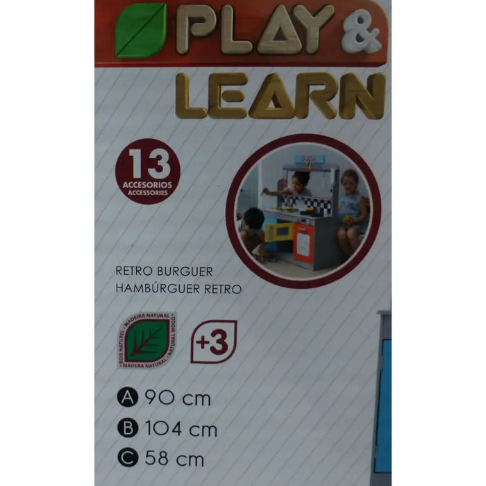 Кухня Играчка Play & Learn Retro 90 x 104 x 58 cm