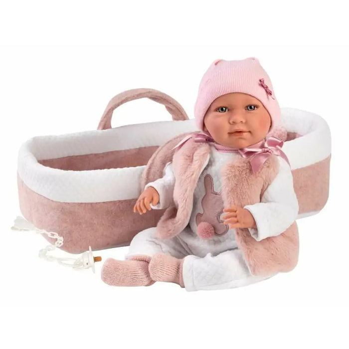 Кукла Бебе Llorens Mimi Розов 40 cm Количка