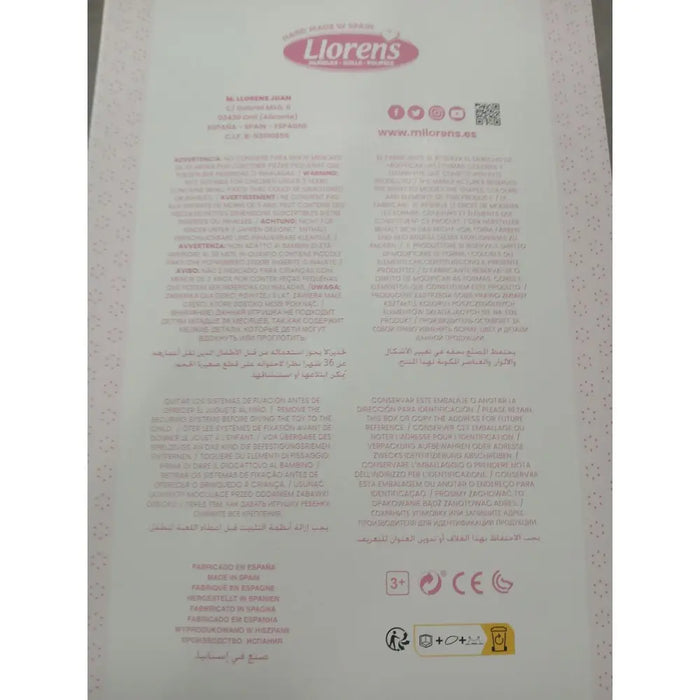 Кукла Бебе Llorens Mimi Розов 40 cm Количка