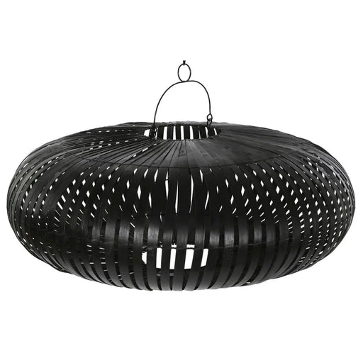 Купол на Лампа Home ESPRIT Черен Бамбук 80 x 80 x 30 cm