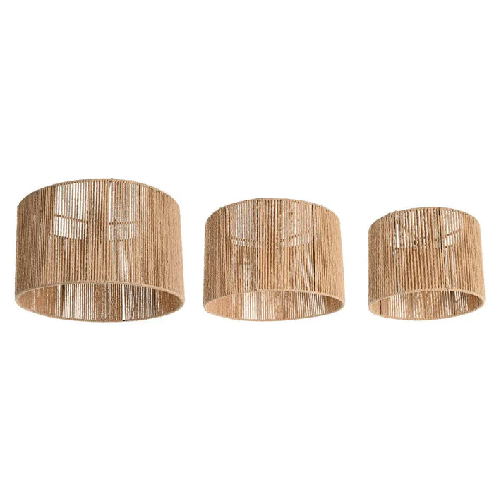 Купол на Лампа Home ESPRIT Кафяв Метал влакно Естествен (3