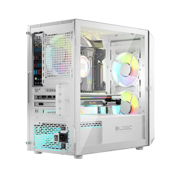 Кутия Logic PORTOS ARGB MINI USB 3.0 бяла