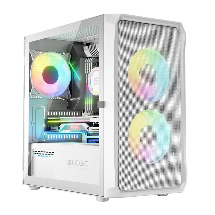 Кутия Logic PORTOS ARGB MINI USB 3.0 бяла