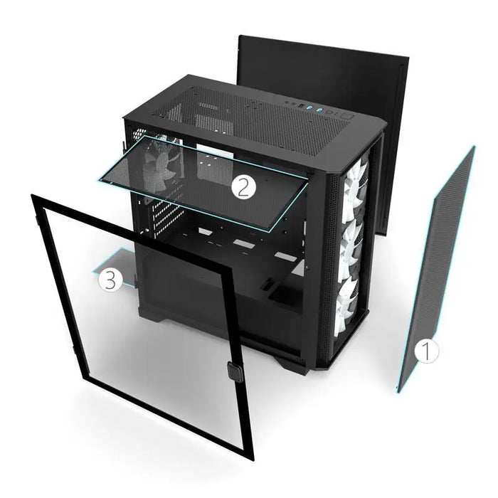 Кутия MONTECH AIR 100 ARGB TG Micro-ATX Черна