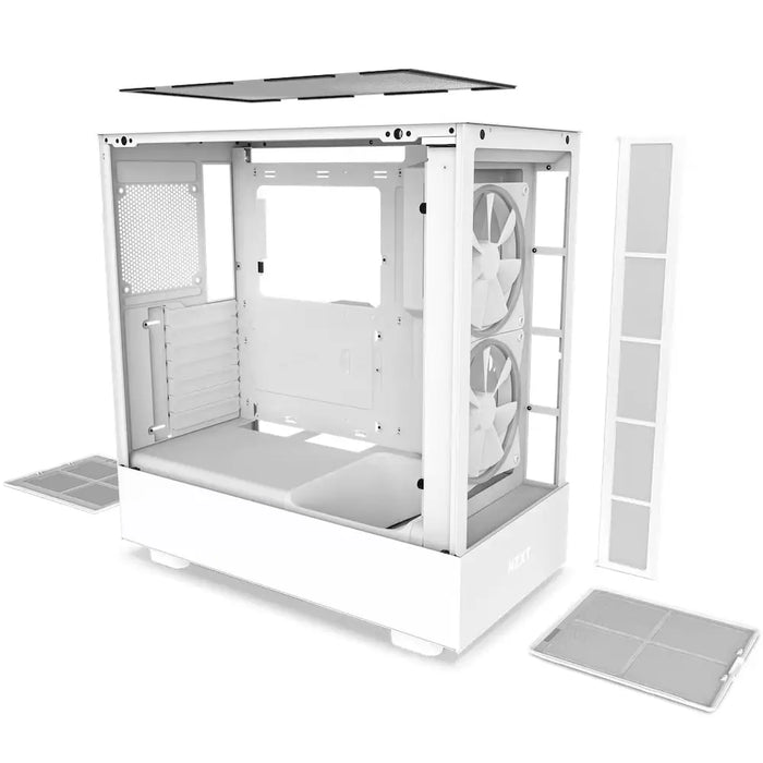 Кутия NZXT H5 Elite Matte White Tempered Glass Mid-Tower