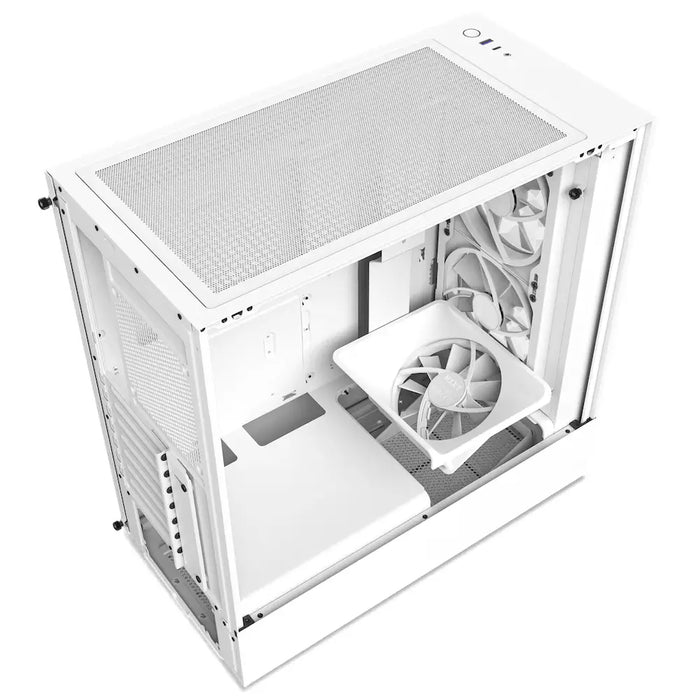 Кутия NZXT H5 Elite Matte White Tempered Glass Mid-Tower