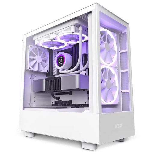 Кутия NZXT H5 Elite Matte White Tempered Glass Mid-Tower