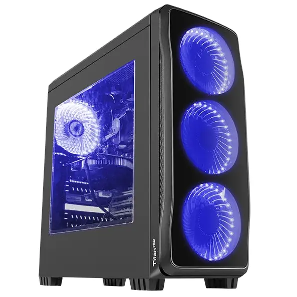 Кутия за компютър Genesis Case Titan 750 Blue Midi Tower Usb 3.0