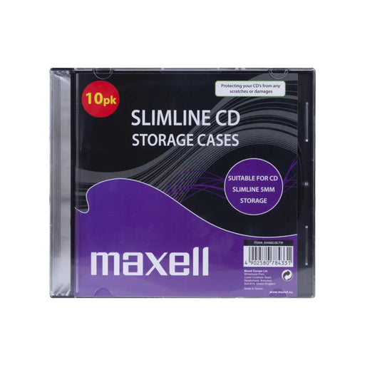 Кутийки за CD/DVD MAXELL Slim Black 10pk /цена за 10 бр./