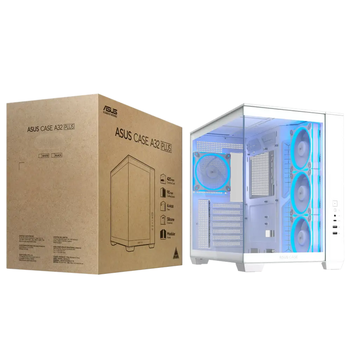 Кутия ASUS A32 PLUS Tempered Glass + 4 ARGB Вентилатора