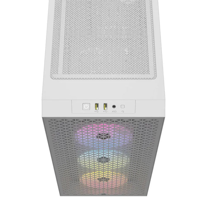 Кутия Corsair 3000D RGB Airflow Mid Tower Бял
