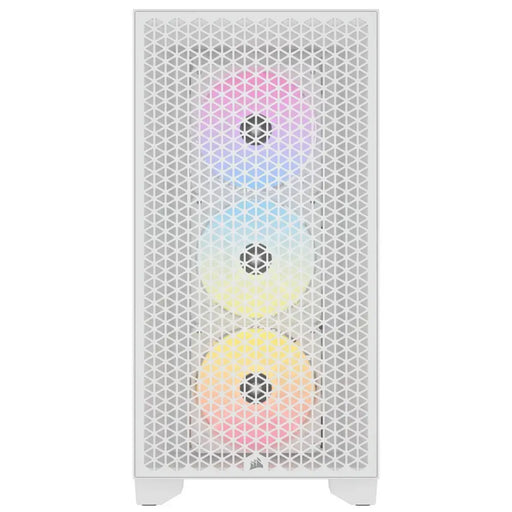Кутия Corsair 3000D RGB Airflow Mid Tower Бял