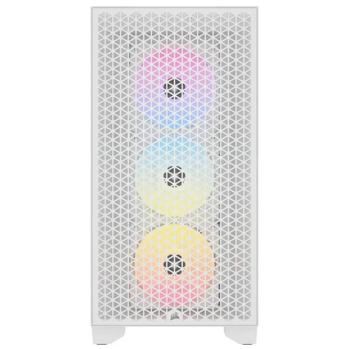 Кутия Corsair 3000D RGB Airflow Mid Tower Бял