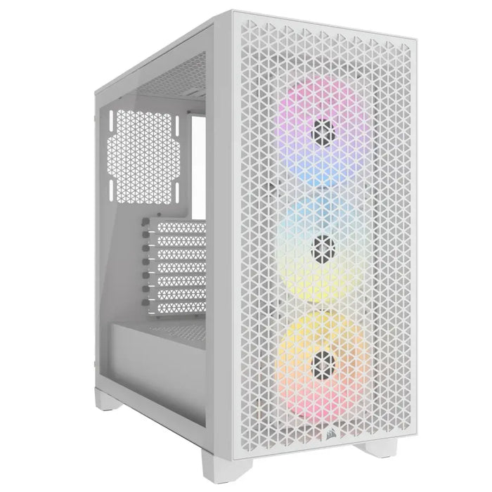 Кутия Corsair 3000D RGB Airflow Mid Tower Бял