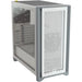 Кутия Corsair 4000D Airflow Mid Tower Tempered Glass Бяла