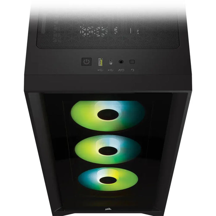 Кутия Corsair iCUE 4000X RGB Mid Tower Tempered Glass Черна