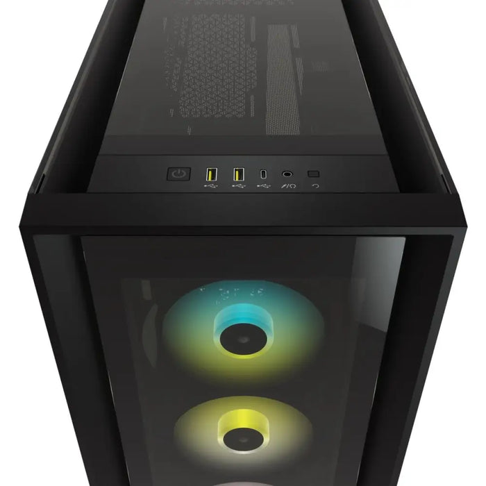 Кутия Corsair iCUE 5000X RGB Mid Tower Tempered Glass Черна
